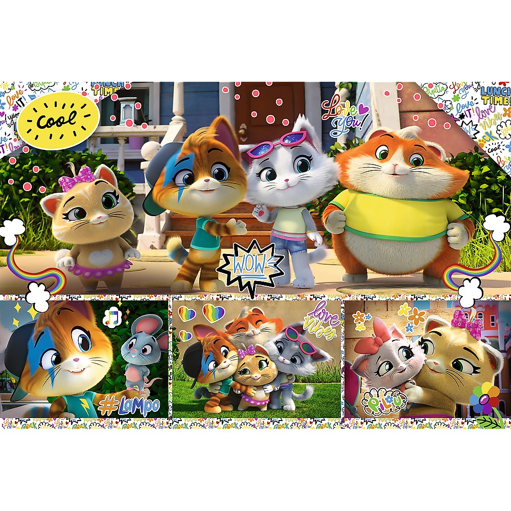 PUZZLE TREFL 100 44 PISICI PRIETENII [2]