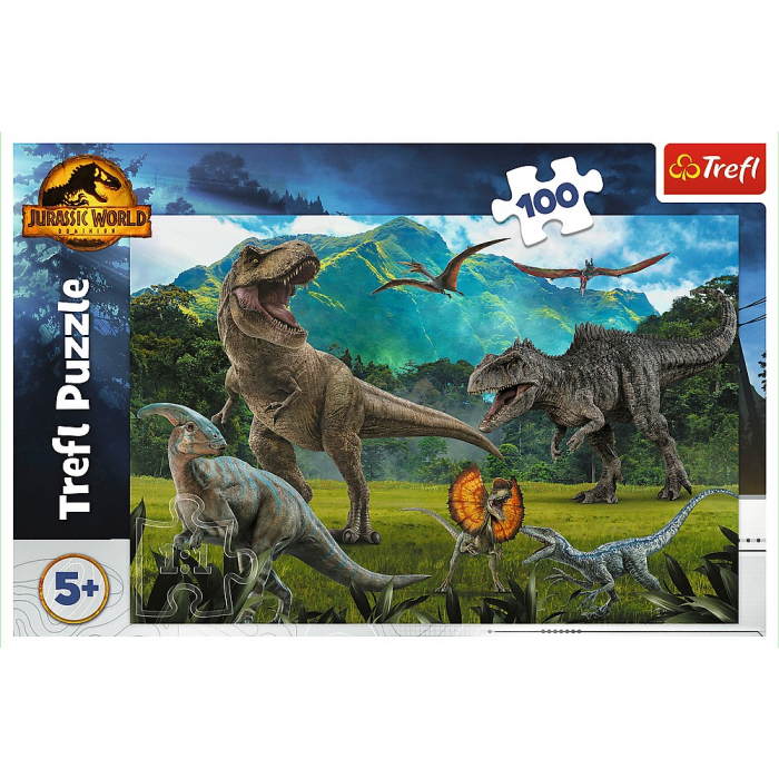 Puzzle Trefl 100 Piese Jurassic World Lumea Dinozaurilor  [3]