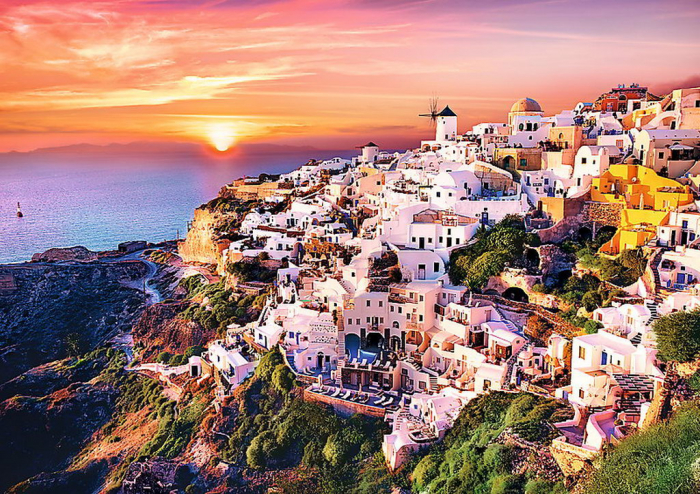 Puzzle Trefl 1000 Apus în Santorini  [2]