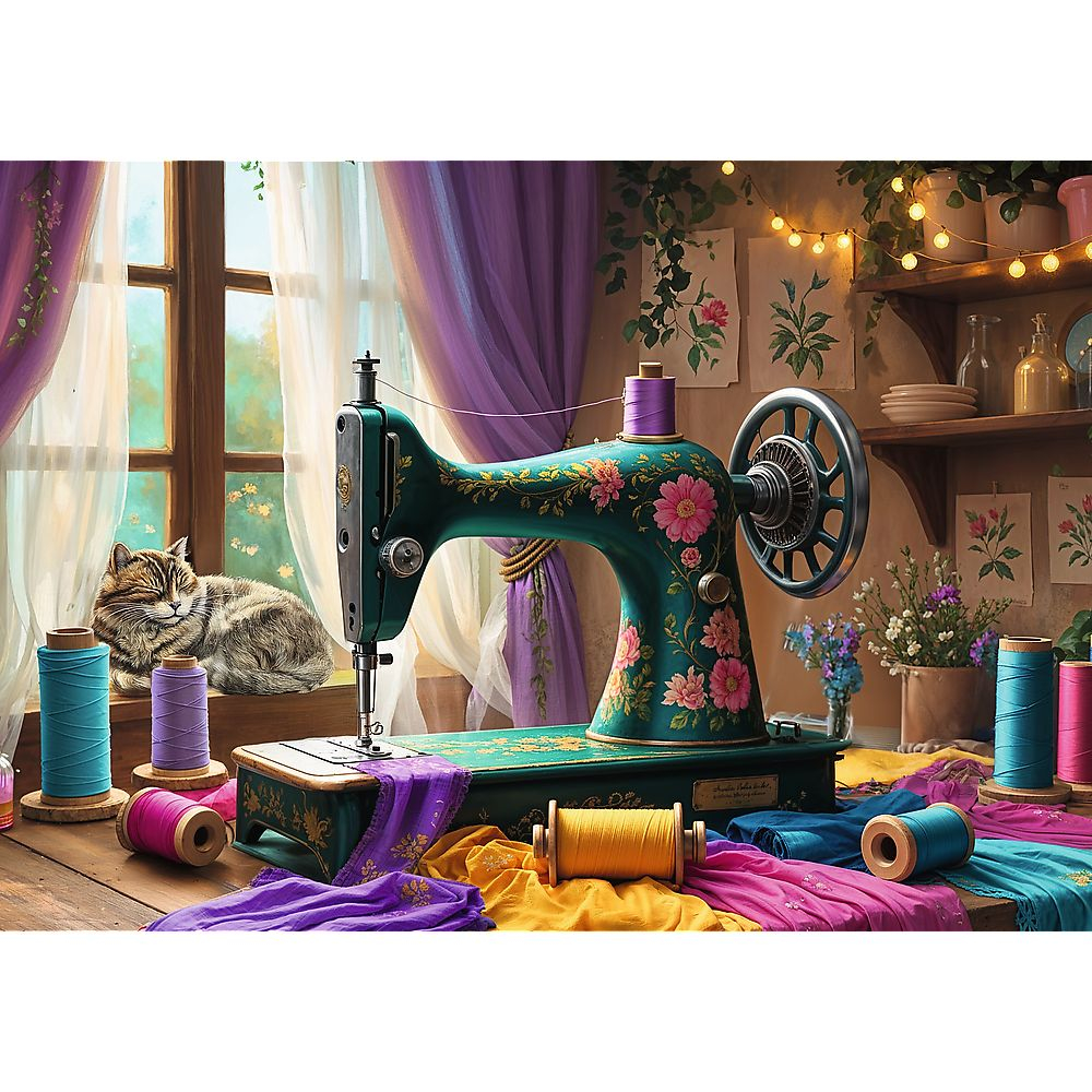 PUZZLE TREFL 1000 ATELIERUL DE CUSUT [2]