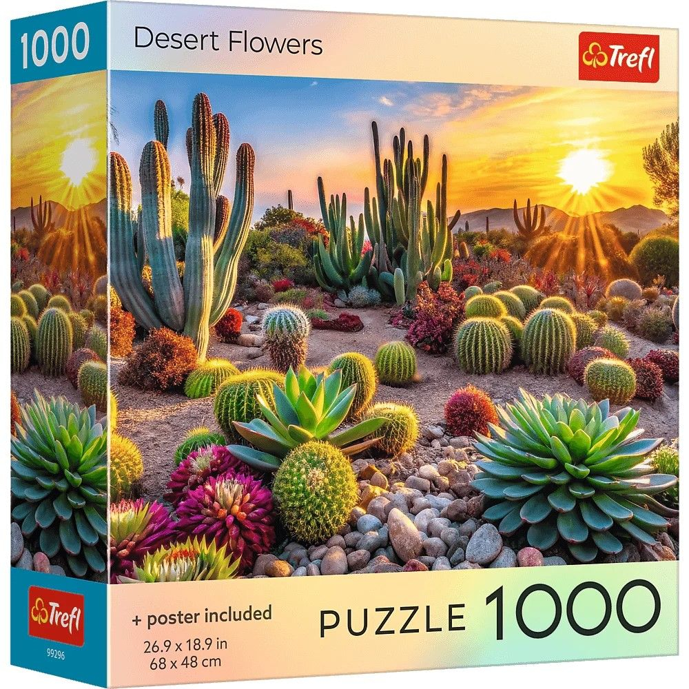 PUZZLE TREFL 1000 COLECTIA SUA FLORI DE DESERT POSTER INCLUS [1]