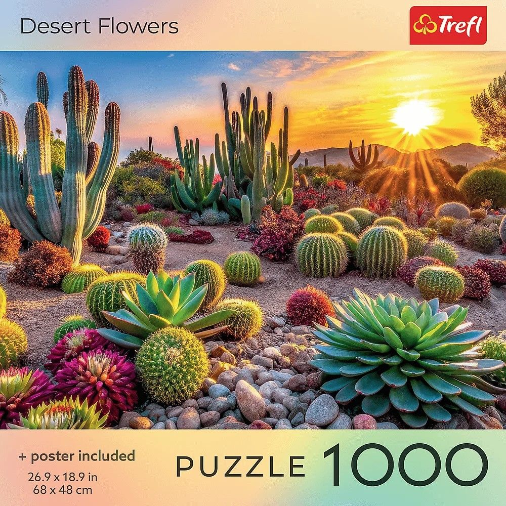 PUZZLE TREFL 1000 COLECTIA SUA FLORI DE DESERT POSTER INCLUS [3]