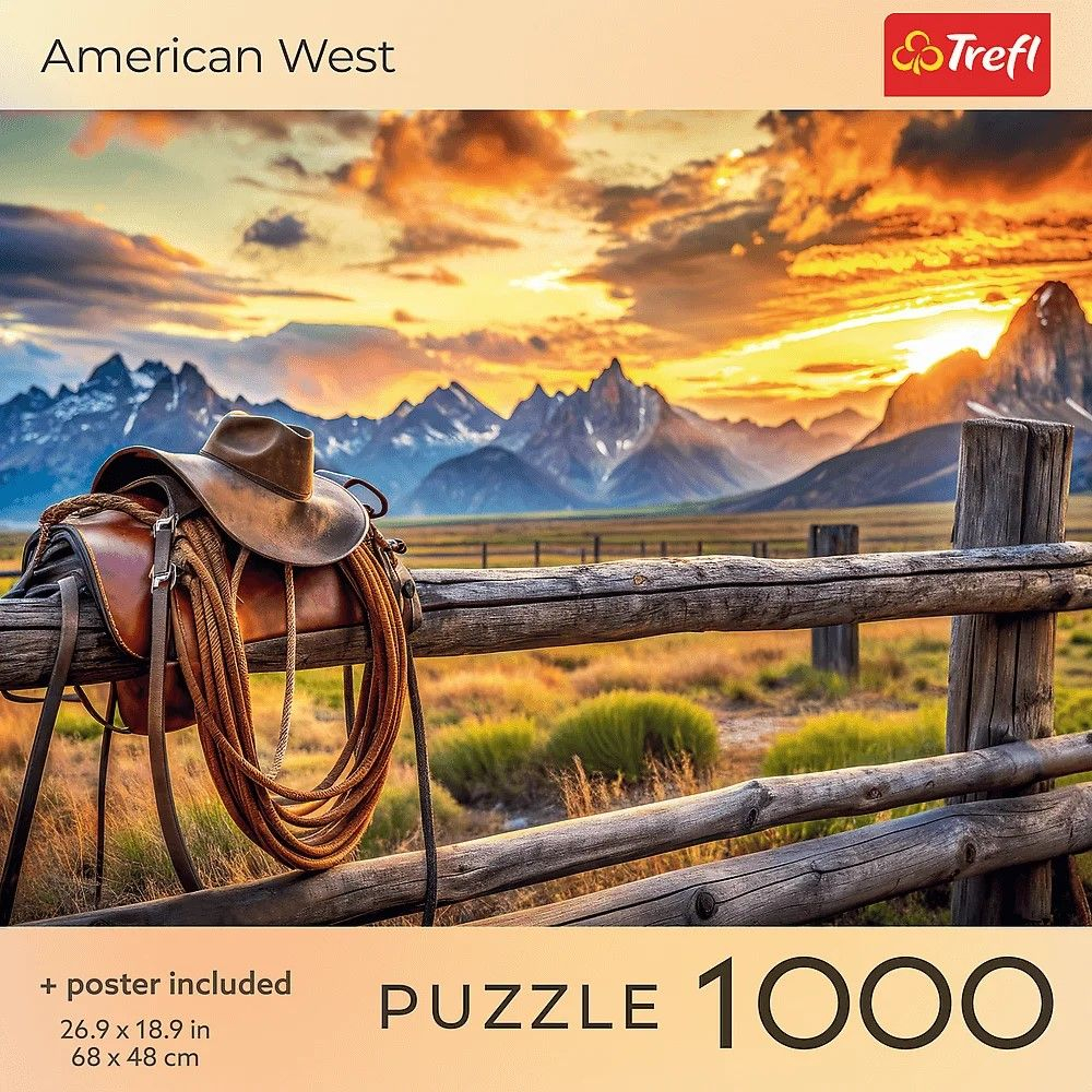 PUZZLE TREFL 1000 COLECTIA SUA VESTUL AMERICAN POSTER INCLUS [3]