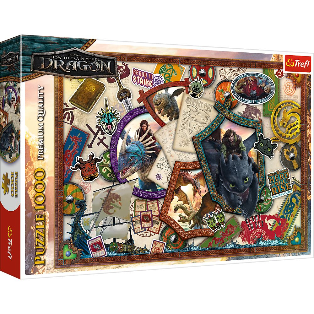 PUZZLE TREFL 1000 CUM SA ITI DRESEZI DRAGONUL EROII [1]