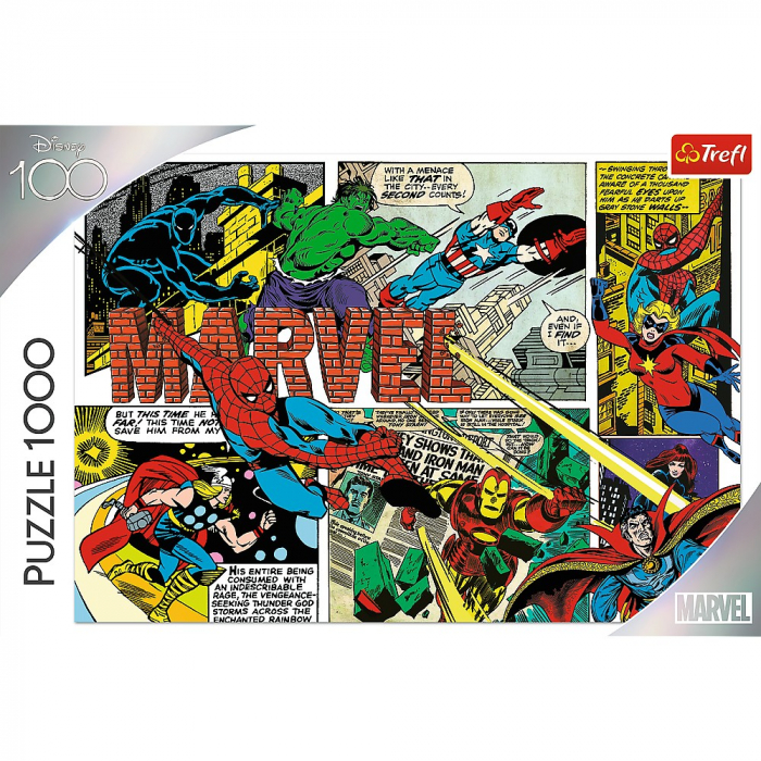 Puzzle Trefl 1000 Disney 100 Eroii Marvel  [3]