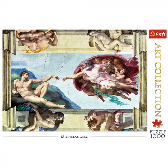 Puzzle Trefl 1000 Michelangelo, Crearea lui Adam  [3]