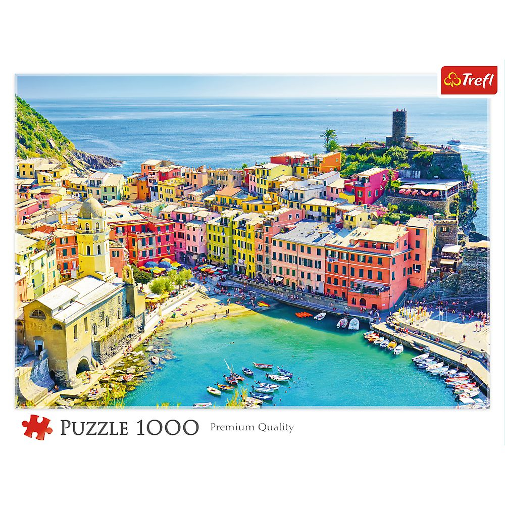 PUZZLE TREFL 1000 ORASUL PITORESC VERNAZZA LIGURIA ITALIA [3]