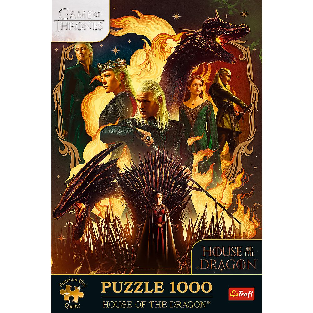 PUZZLE TREFL 1000 PREMIUM PLUS GAME OF THRONES CASA DRAGONULUI [3]