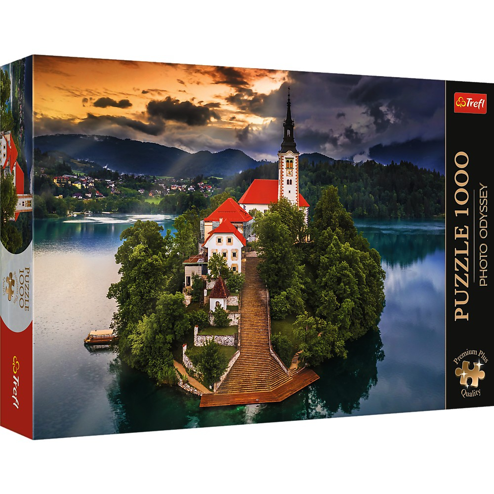 PUZZLE TREFL 1000 PREMIUM PLUS PHOTO ODYSSEY LACUL BLED SLOVENIA [1]