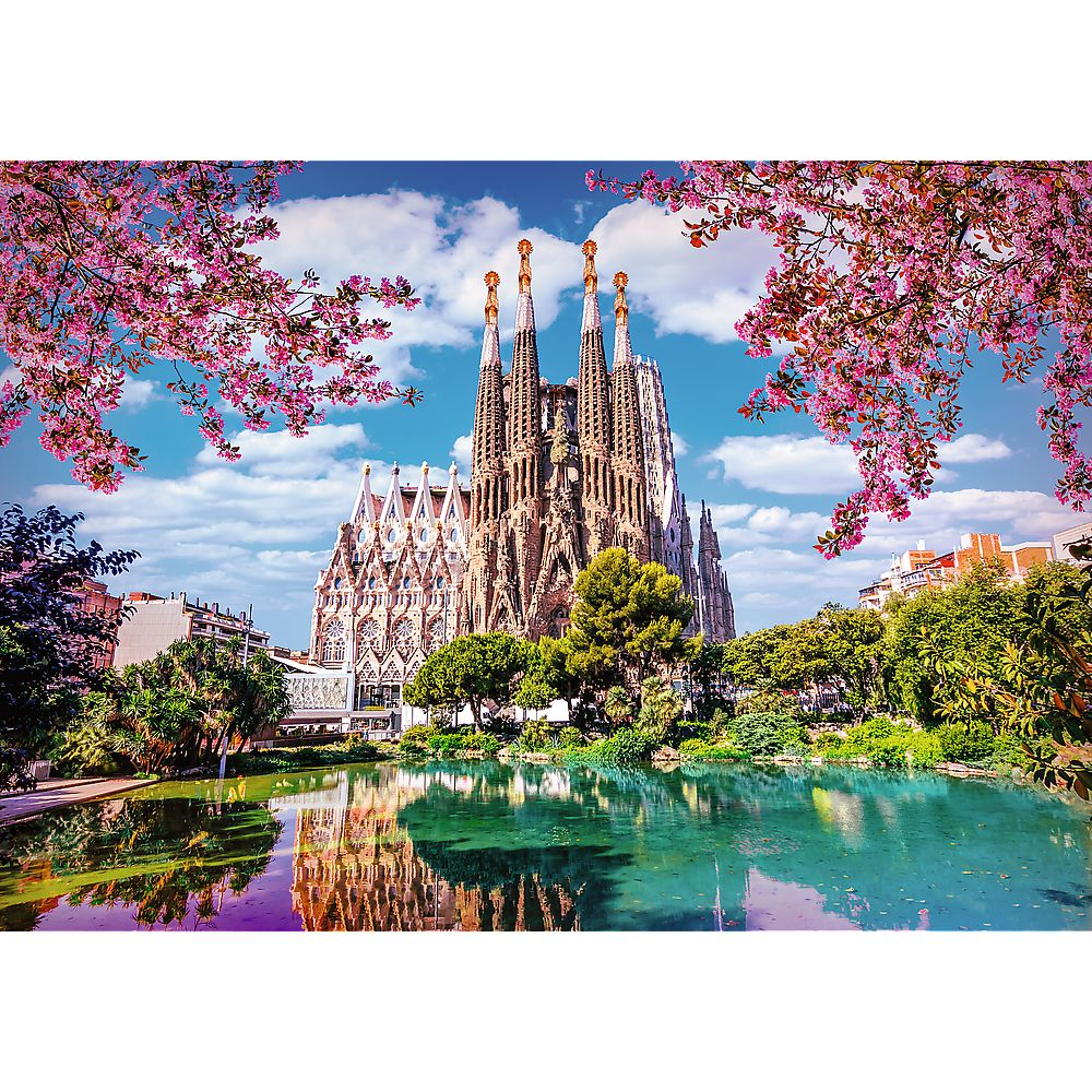 PUZZLE TREFL 1000 PREMIUM PLUS PHOTO ODYSSEY SAGRADA FAMILIA BARCELONA SPANIA [2]