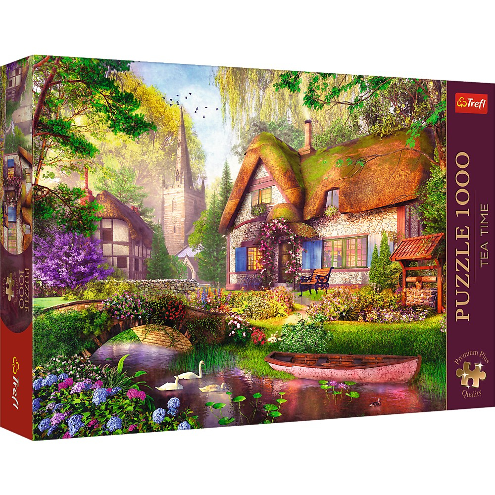 PUZZLE TREFL 1000 PREMIUM PLUS TEA TIME CASUTA DIN PADURE