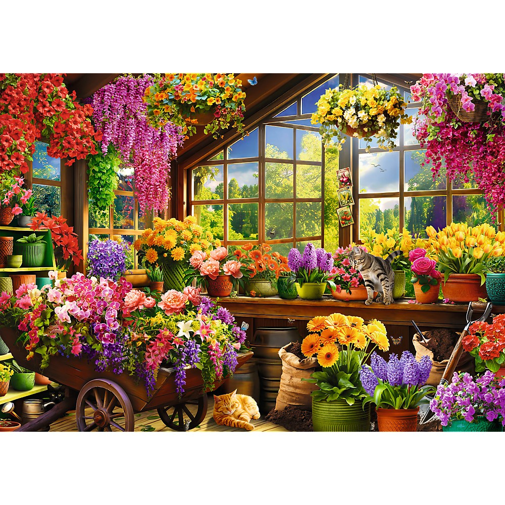 PUZZLE TREFL 1000 PREMIUM PLUS TEA TIME PREGATIRE PENTRU PRIMAVARA [2]