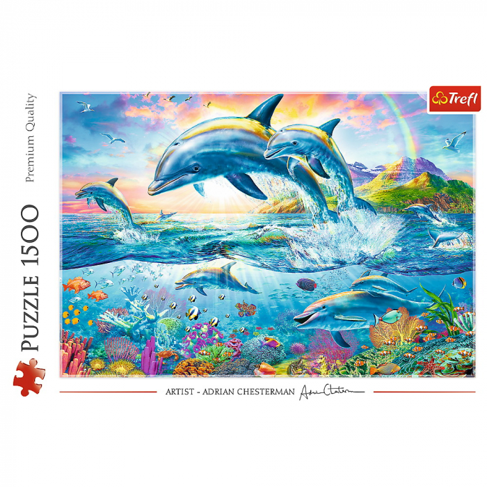 Puzzle Trefl 1500 Familia de Delfini  [3]
