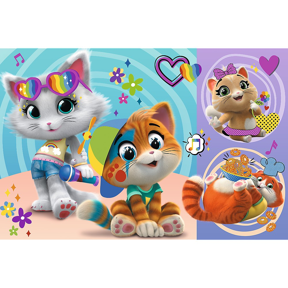 Puzzle Trefl 24 Maxi, 44 de Pisici - Pisicile Fericite [2]