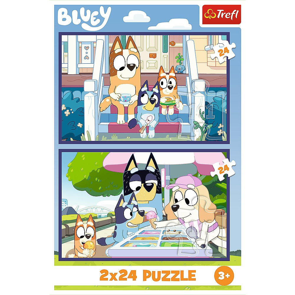 PUZZLE TREFL 2X24 BLUEY DISTRACTIE CU BLUEY [4]