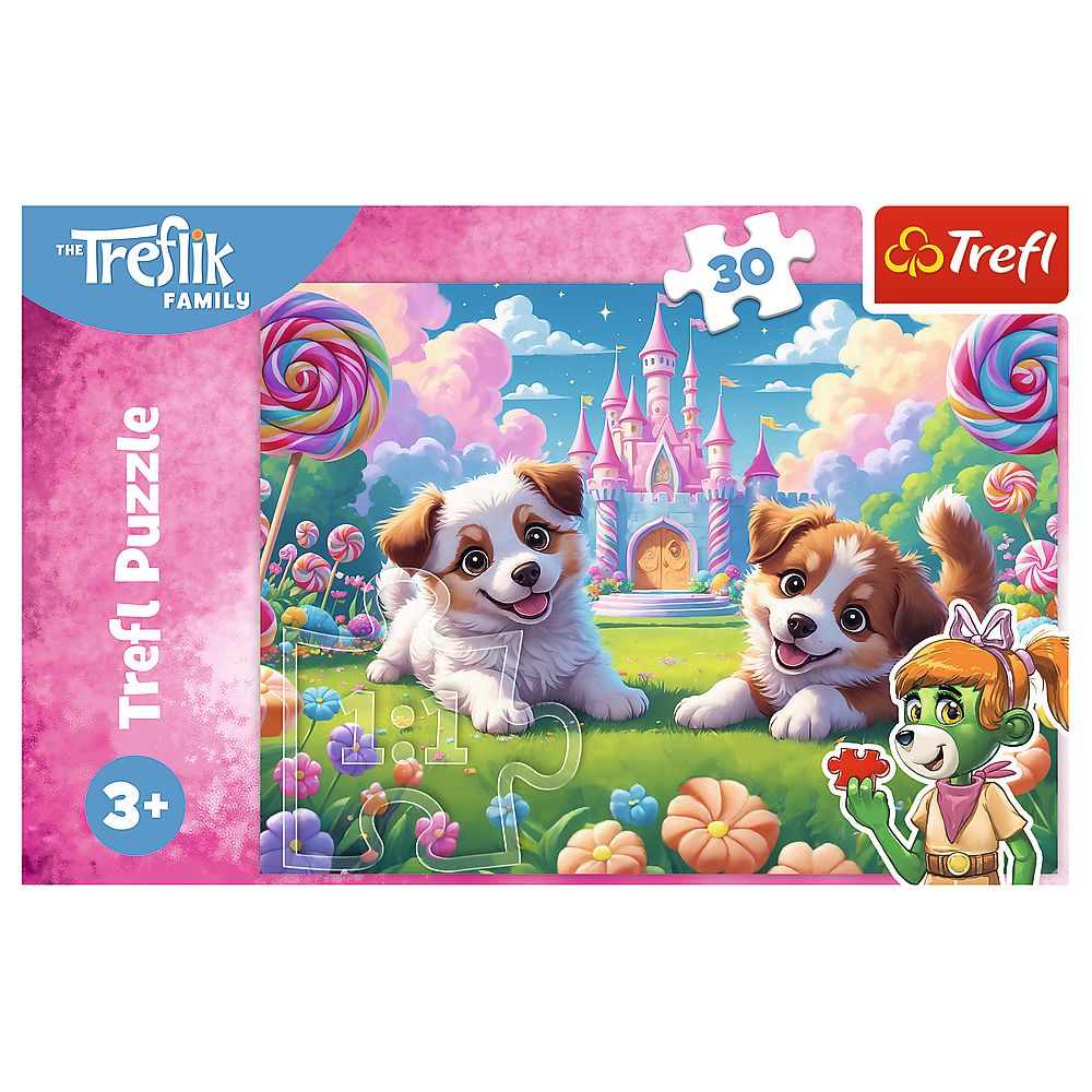 PUZZLE TREFL 30 FAMILIA TREFLIK O LUME PLINA DE ZAMBETE [3]