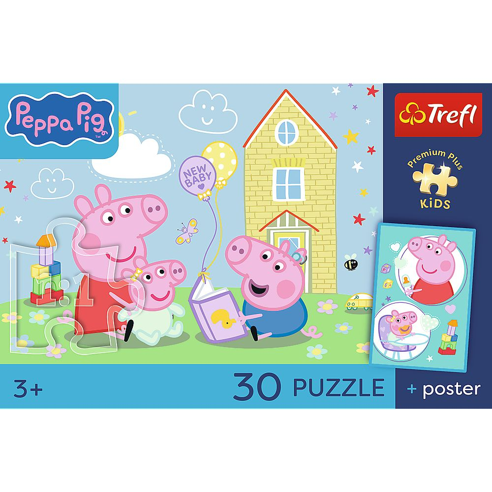 PUZZLE TREFL 30 PREMIUM PLUS KIDS PEPPA PIG ARE UN PLAN PLUS POSTER [4]