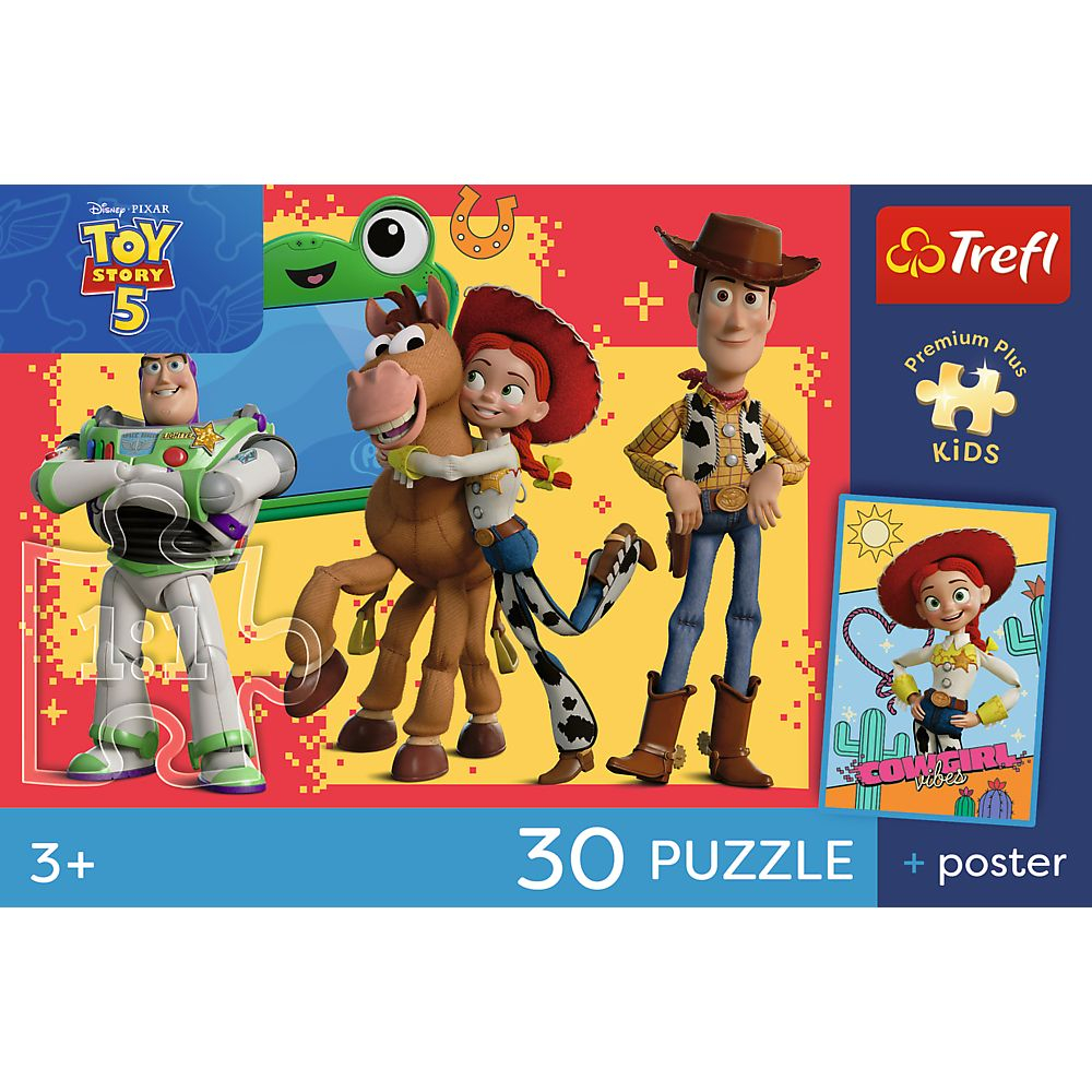 PUZZLE TREFL 30 PREMIUM PLUS KIDS TOY STORY 5 AVENTURILE CU JUCARII CU POSTER [4]