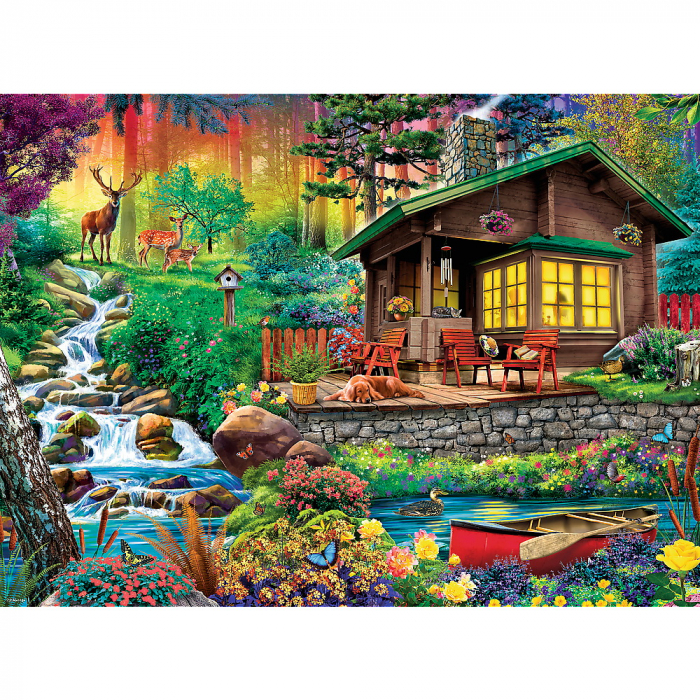 Puzzle Trefl 3000 Cabana din Pădure  [2]