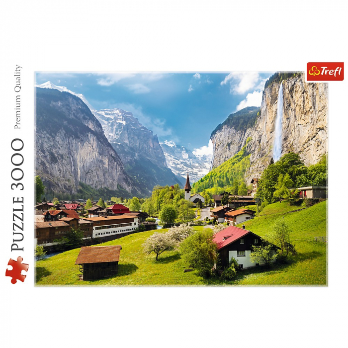Puzzle Trefl 3000 Orașul Lauterbrunnen Elveția  [3]