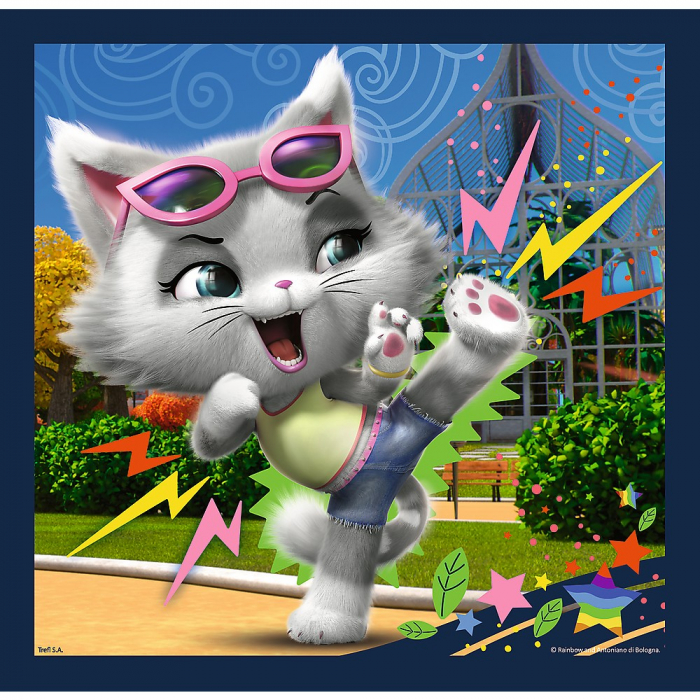 Puzzle Trefl 3in1 44 Cats Pisicile Drăgălașe  [4]