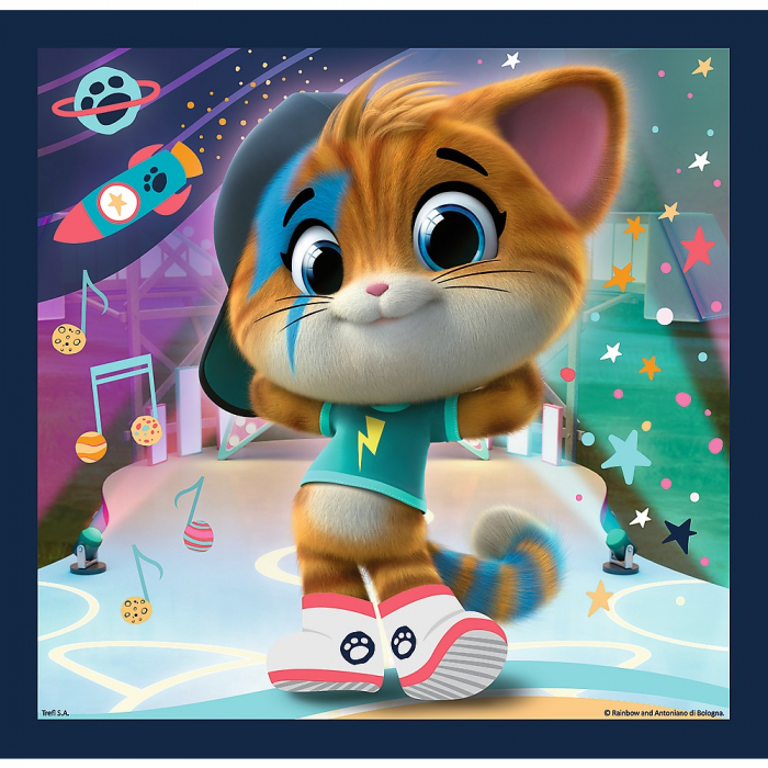 Puzzle Trefl 3in1 44 Cats Pisicile Drăgălașe  [2]