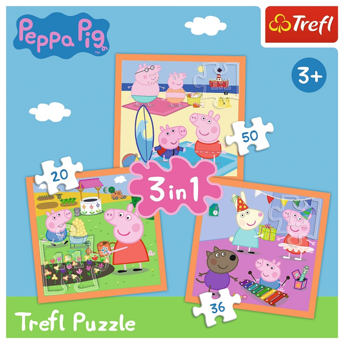 Puzzle Trefl 3 în 1 Inventiva Peppa Pig  [5]