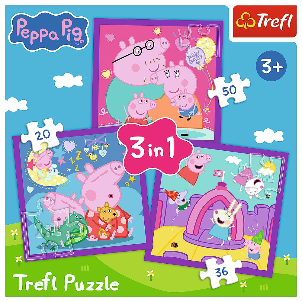 PUZZLE TREFL 3IN1 OBICEIURILE LUI PEPPA  PIG [5]