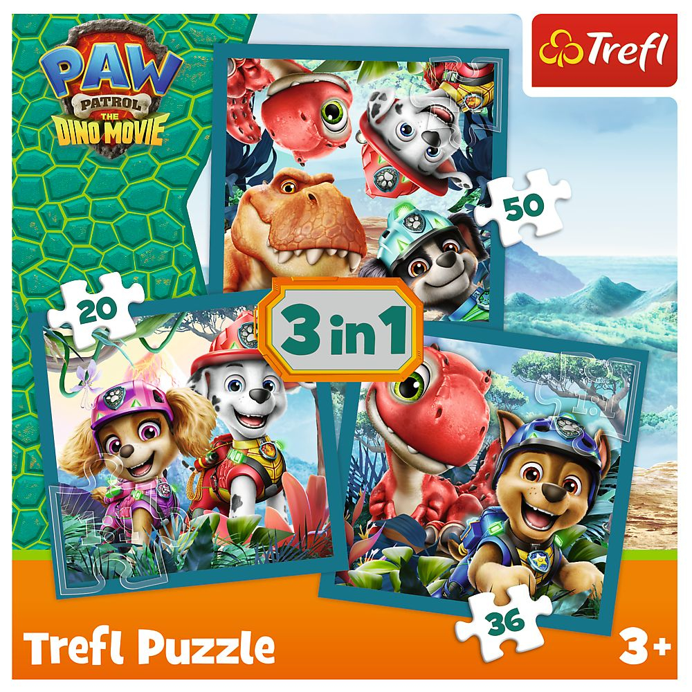 PUZZLE TREFL 3IN1 PATRULA CATELUSILOR INSULA DINOZAURILOR [5]