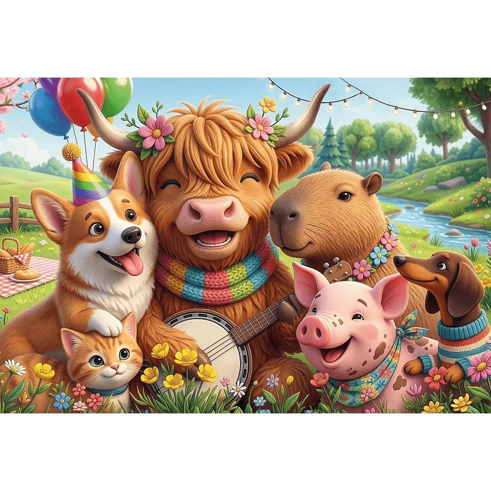 PUZZLE TREFL 400 FLAMINGO ECHIPA ZI DE NASTERE [2]