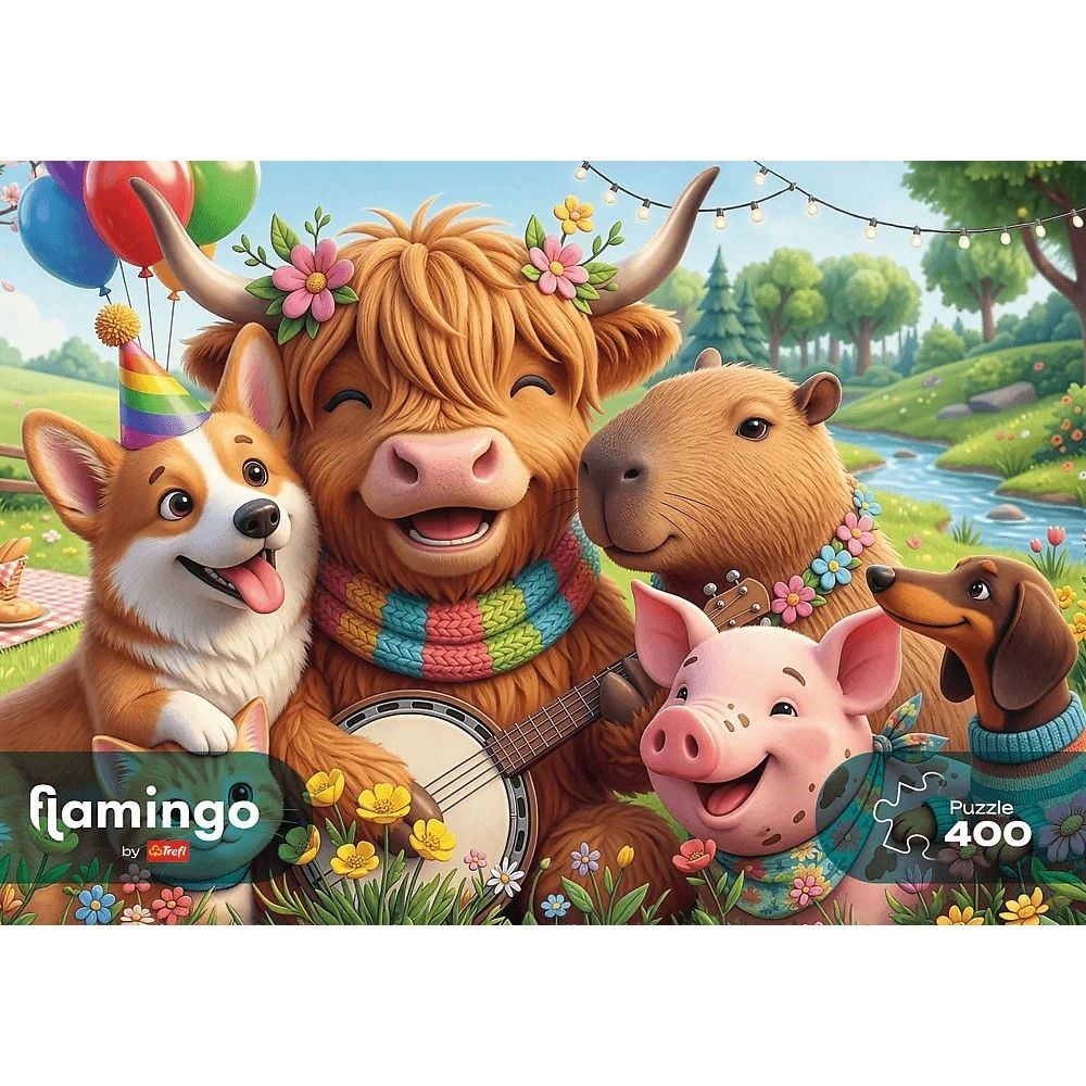 PUZZLE TREFL 400 FLAMINGO ECHIPA ZI DE NASTERE [3]