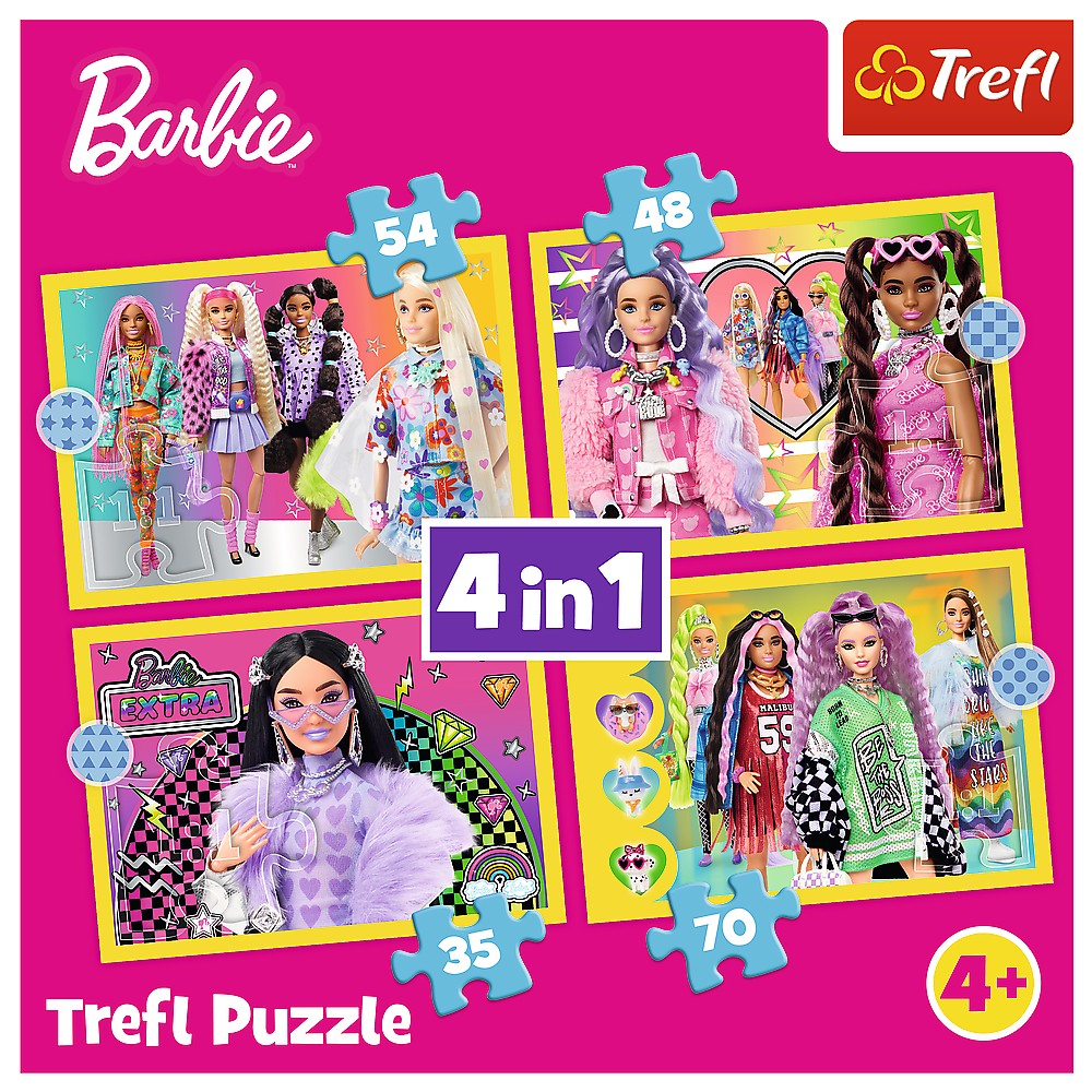 Puzzle Trefl 4 în 1 - Barbie: Minunata Lume [6]