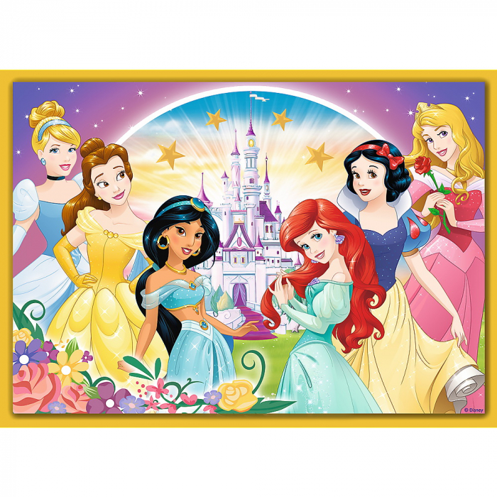 Puzzle Trefl 4 în 1 Disney Princess - Ziua Fericită [4]