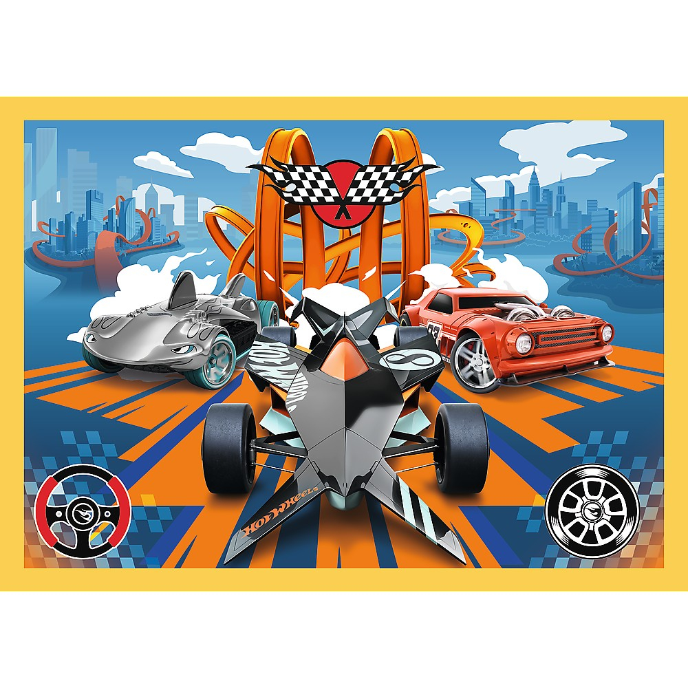 Puzzle Trefl 4 în 1 - Hot Wheels: Vehicule [2]