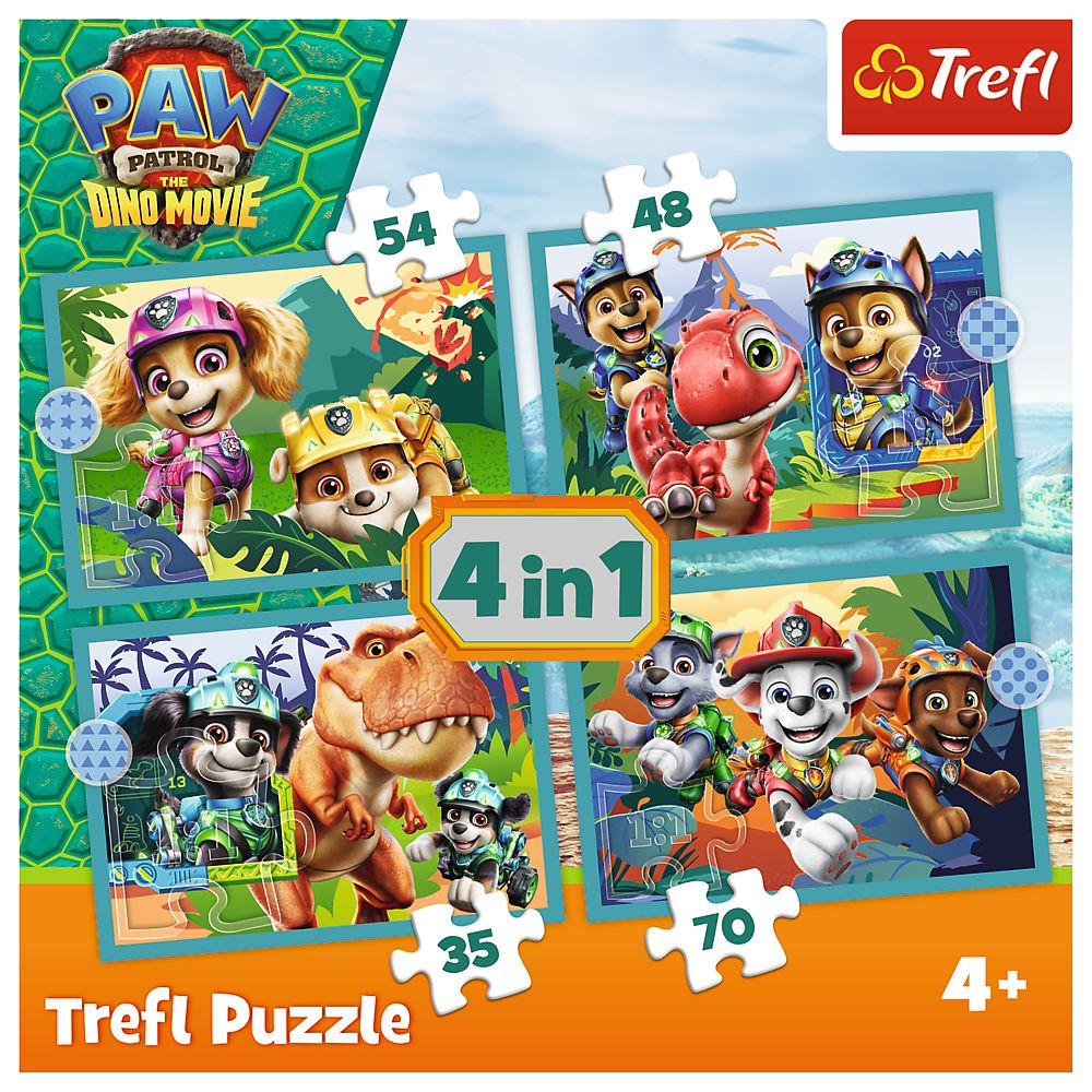 PUZZLE TREFL 4IN1 PATRULA CATELUSILOR POVESTI DE PE INSULA DINOZAURILOR [6]