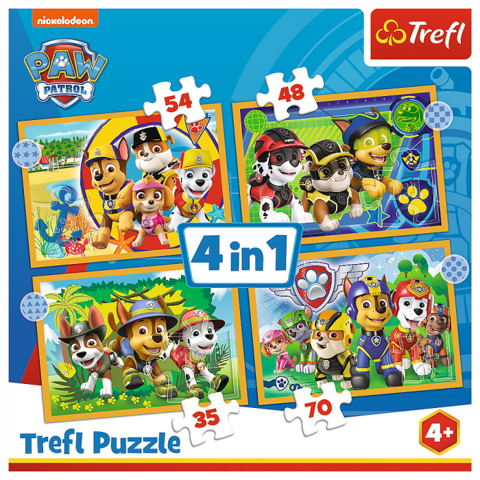 Puzzle Trefl 4in1 Patrula Cățelușilor - Sărbătorile [6]