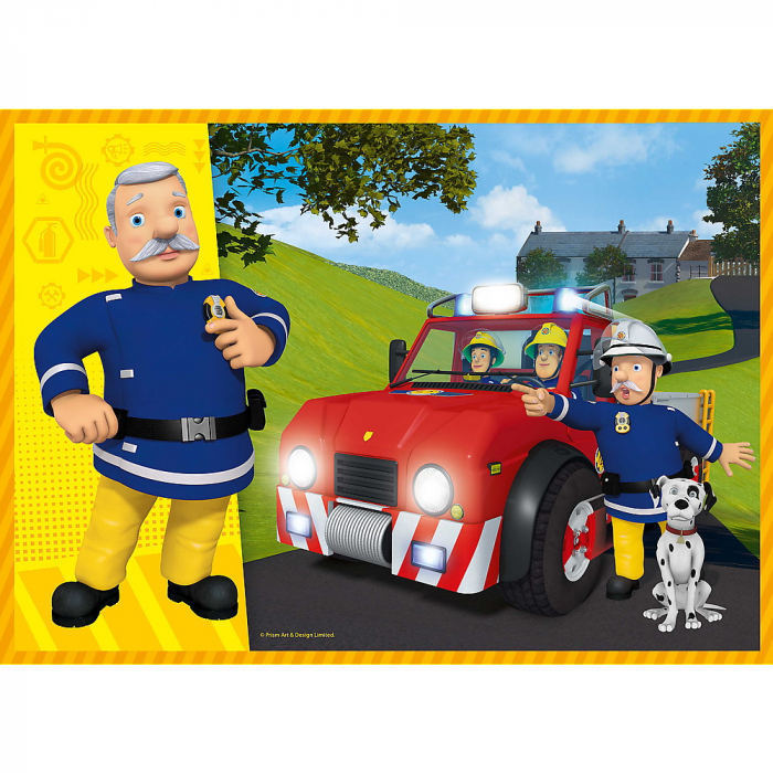 Puzzle Trefl 4 în 1 Pompierul Sam - Curajosul Sam  [2]