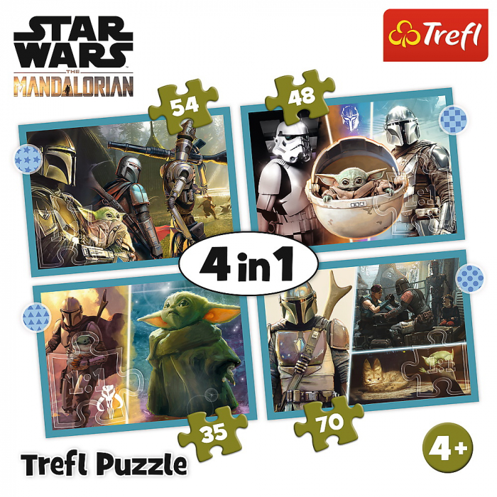 Puzzle Trefl 4 în 1 Star Wars - Mandalorianul  [6]