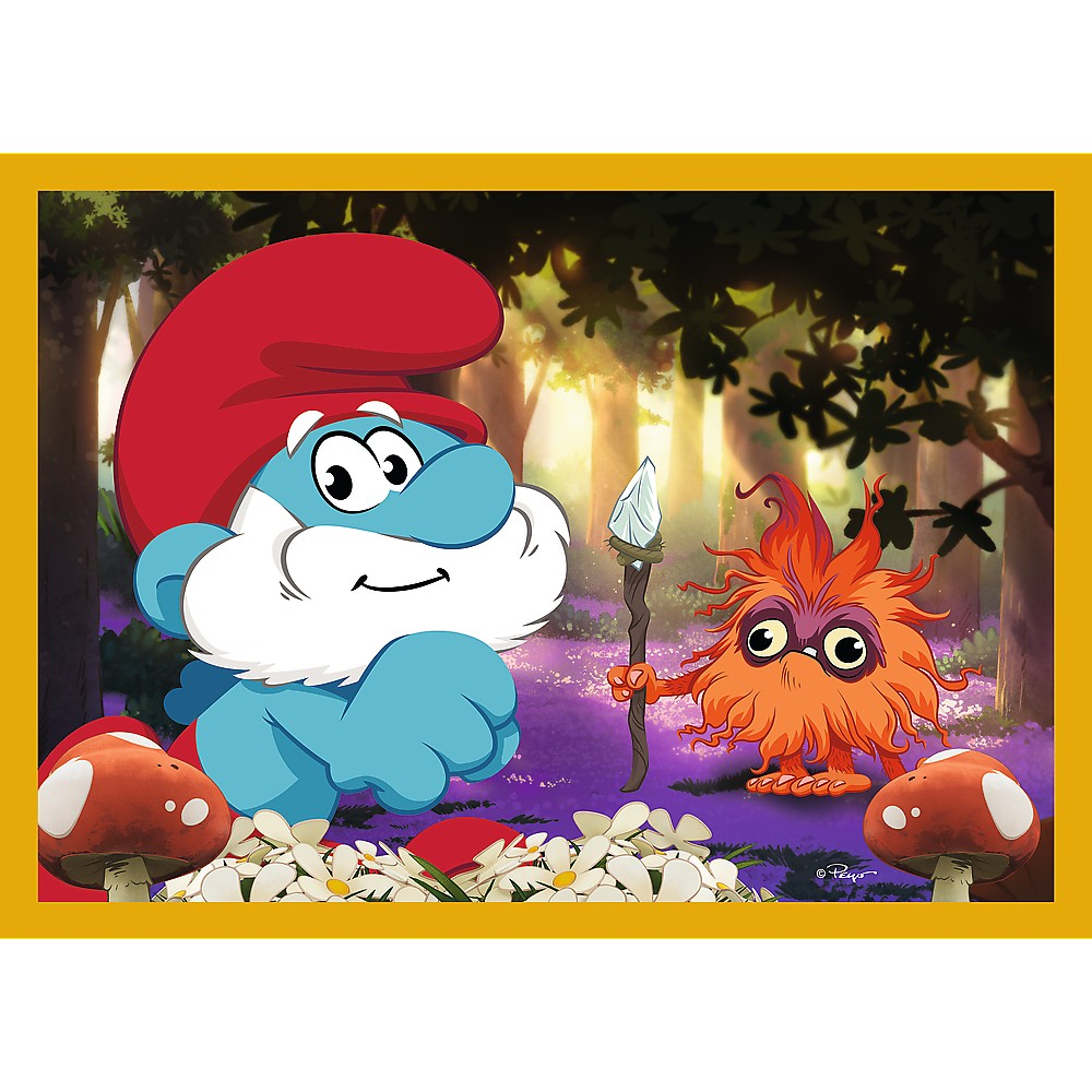 PUZZLE TREFL 4IN1 STRUMFII VIATA IN SATUL STRUMFILOR [3]