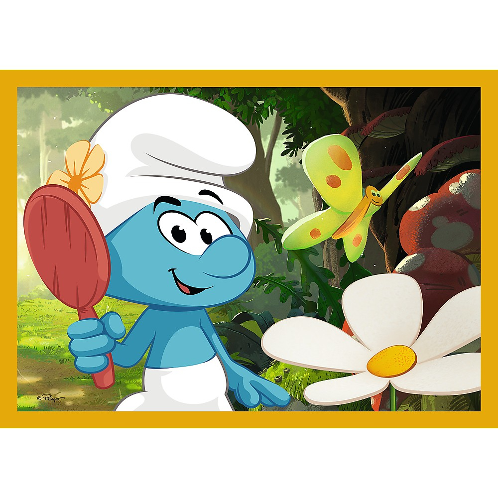 PUZZLE TREFL 4IN1 STRUMFII VIATA IN SATUL STRUMFILOR [5]