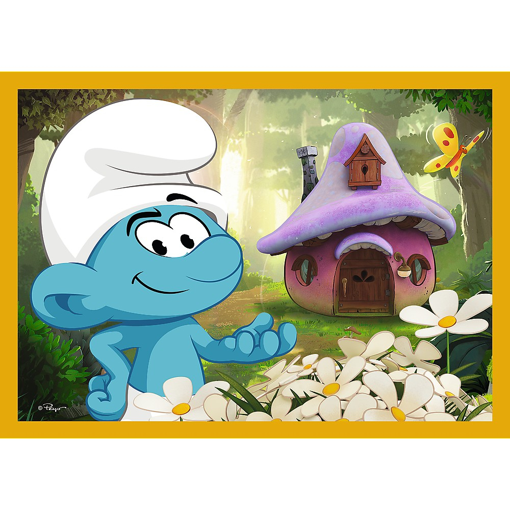 PUZZLE TREFL 4IN1 STRUMFII VIATA IN SATUL STRUMFILOR [4]