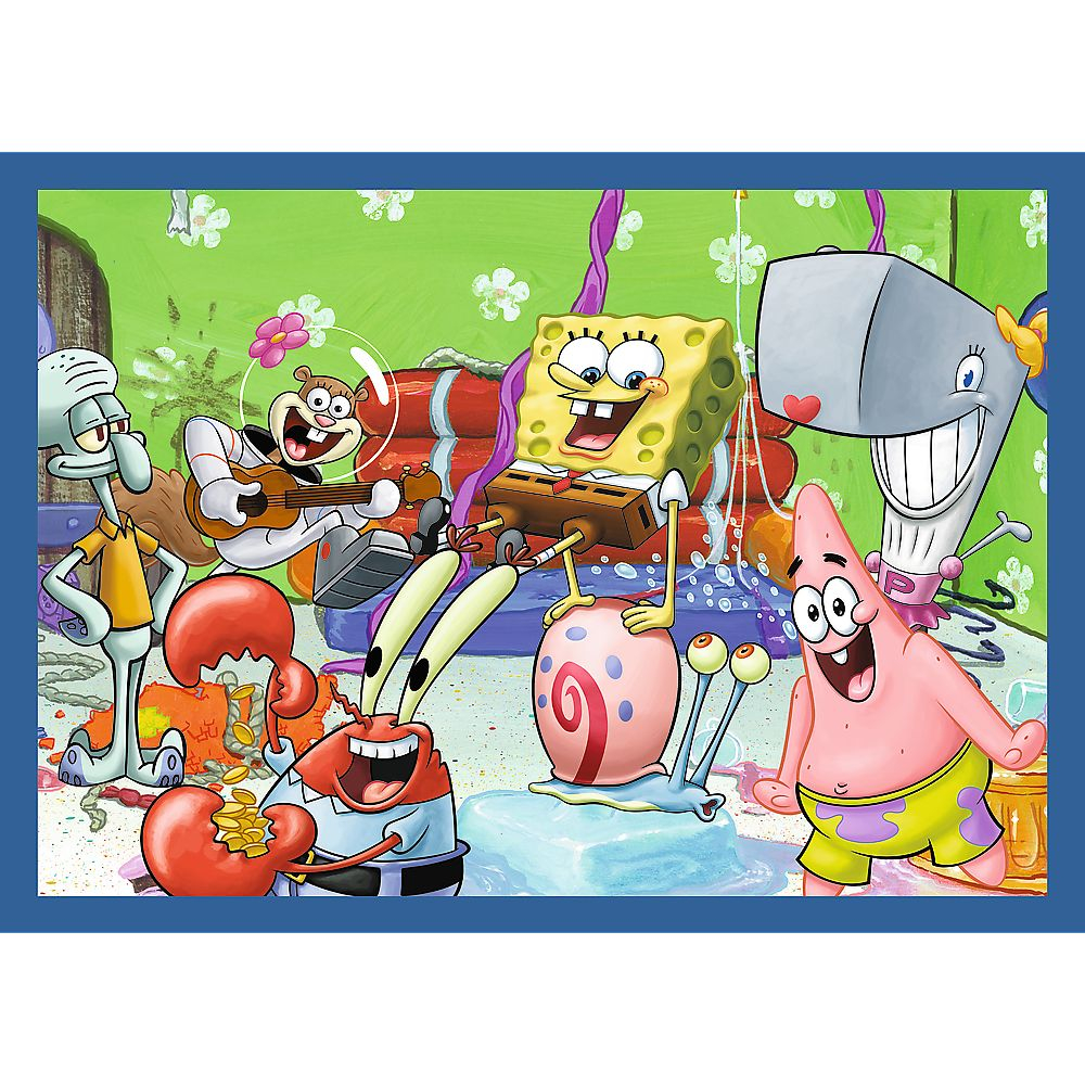 PUZZLE TREFL 4IN1 VIATA ACVATICA A LUI SPONGEBOB [3]