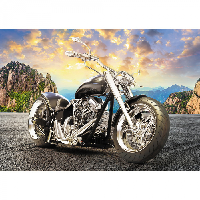 Puzzle Trefl 500 Motocicletă Neagră  [2]