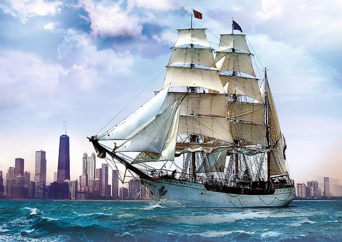 Puzzle Trefl 500 Navigând Spre Chicago  [2]