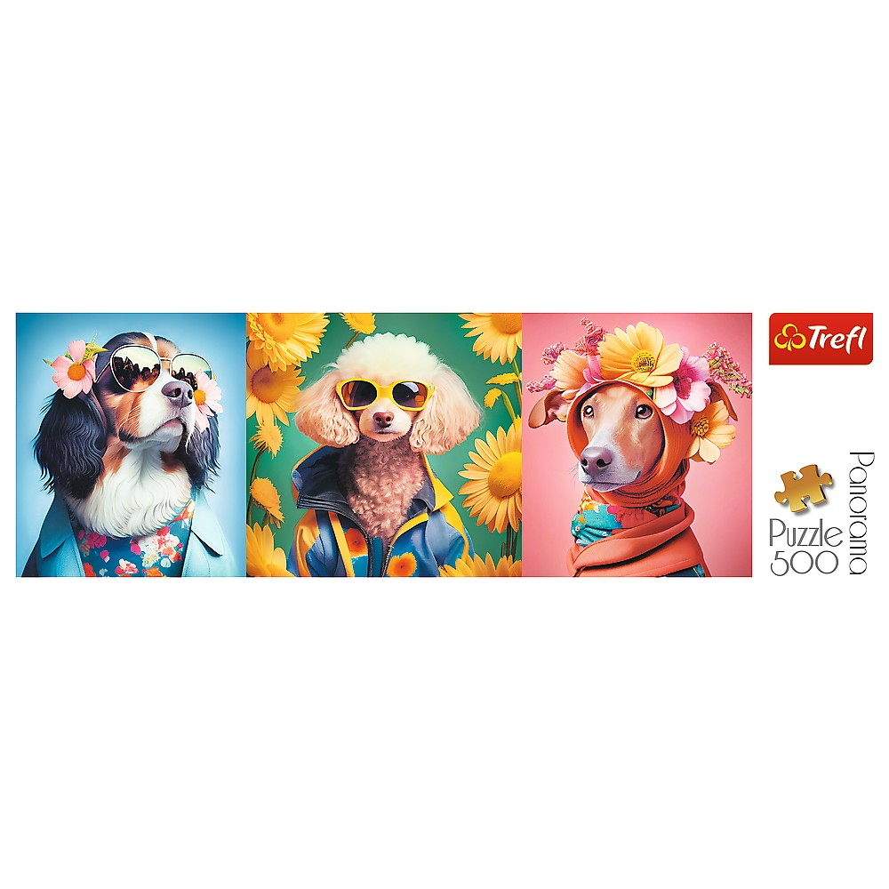 Puzzle Trefl 500 - Panorama: Săptămâna Modei Cățeilor [3]