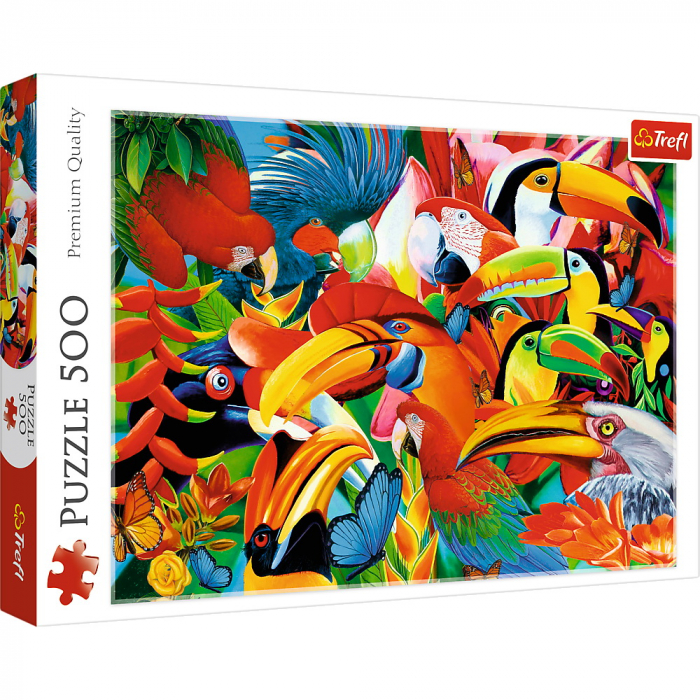 Puzzle Trefl 500 Păsări Colorate  [1]