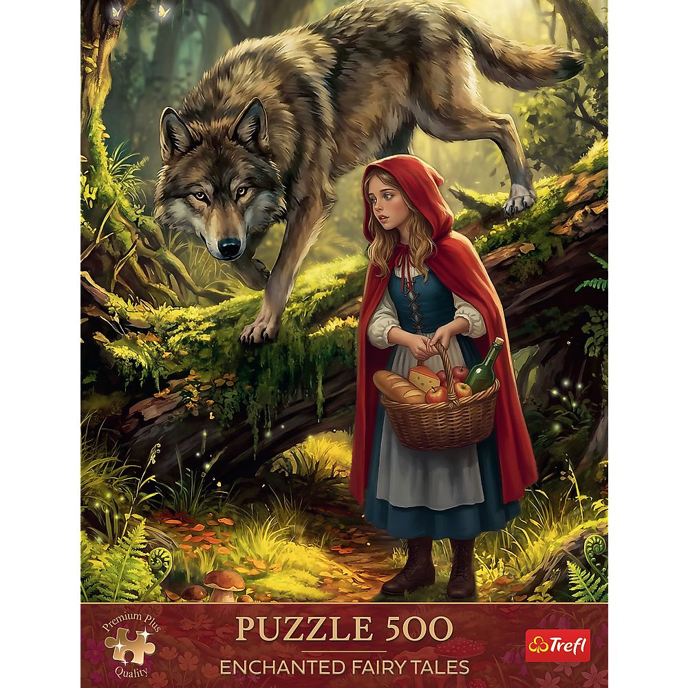 PUZZLE TREFL 500 PREMIUM PLUS POVESTI FERMECATE SCUFITA ROSIE SI LUPUL [3]