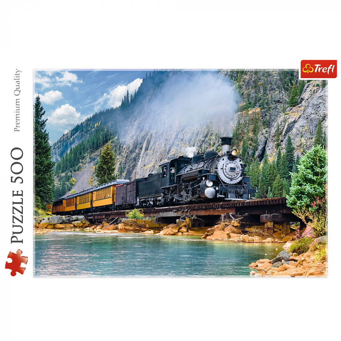 Puzzle Trefl 500 Tren prin Munți  [3]