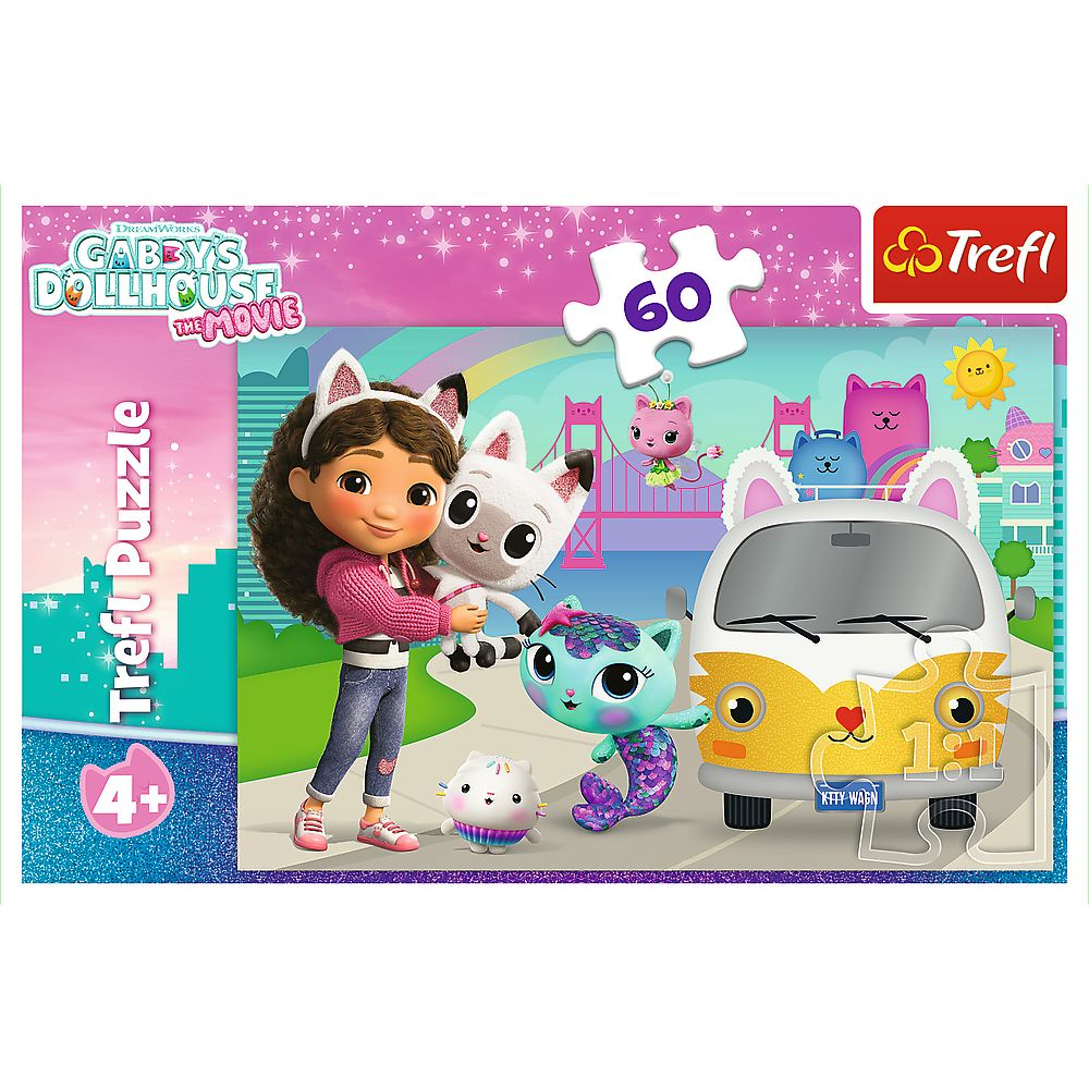 PUZZLE TREFL 60 GABBYS DOLLHOUSE CASA PISICII LUI GABBY [3]