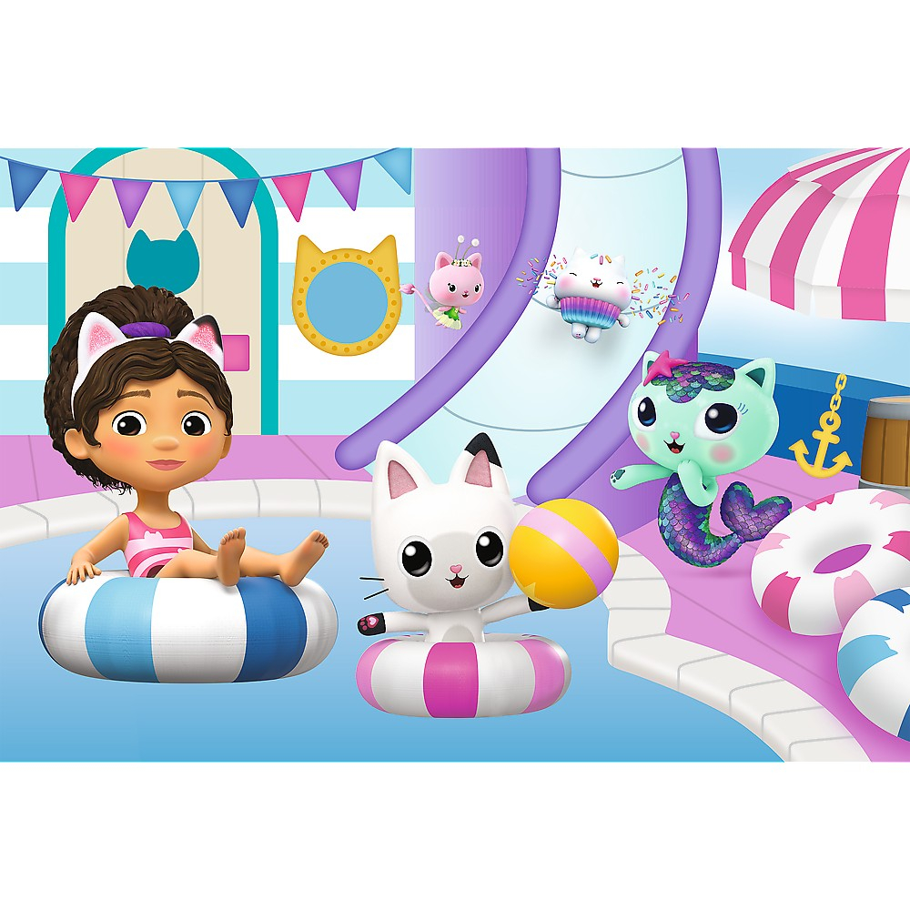Puzzle Trefl 60 Gabbys Dollhouse Gabby La Piscina [2]